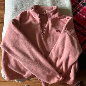 Pink Levi’s cropped sweater